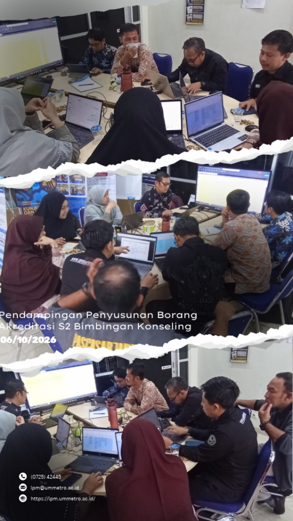 LPM UM Metro Dampingi Pengisian Borang Akreditasi Prodi S2 Bimbingan dan Konseling