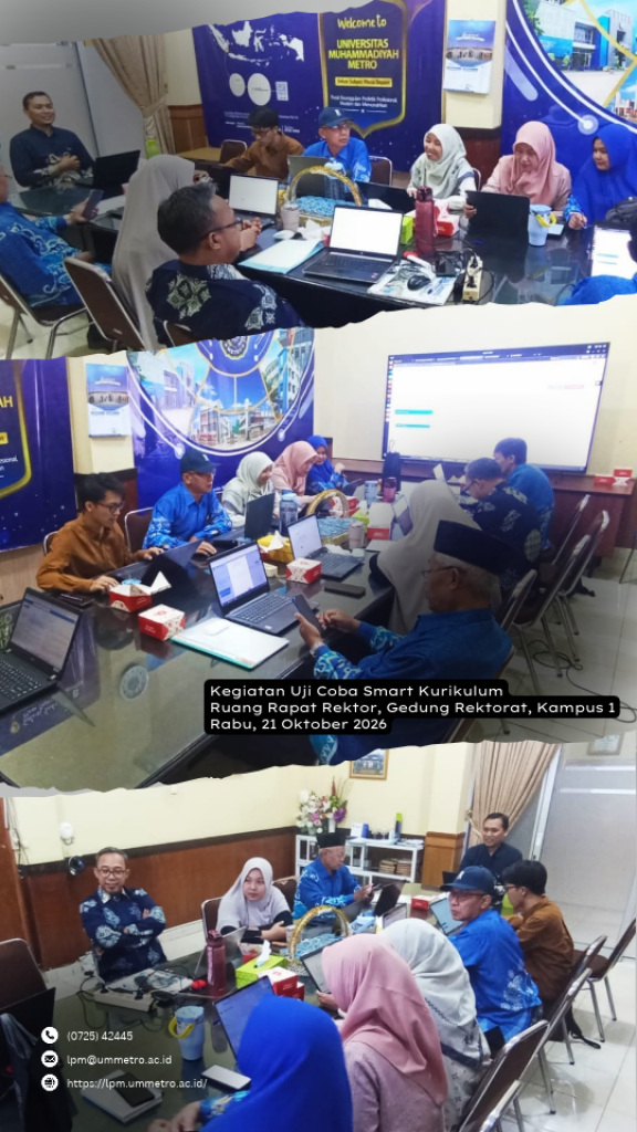 LPM UM Metro Gelar Uji Coba Smart Kurikulum Bersama Program Studi dan Tim Pengembang Sistem